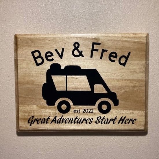 Personalized Wood Camp Sign, Custom Image