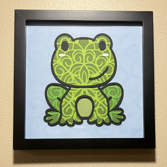 Frog, 8x8, Layered Art