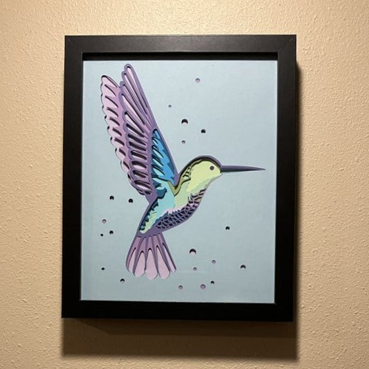 Hummingbird, 8x10 Shadow Box