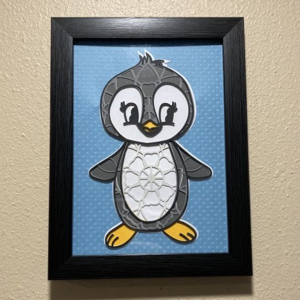 Penguin- 5x7 layered art