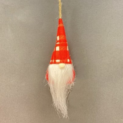 Hanging Plush Valentine Gnomes- Red plaid