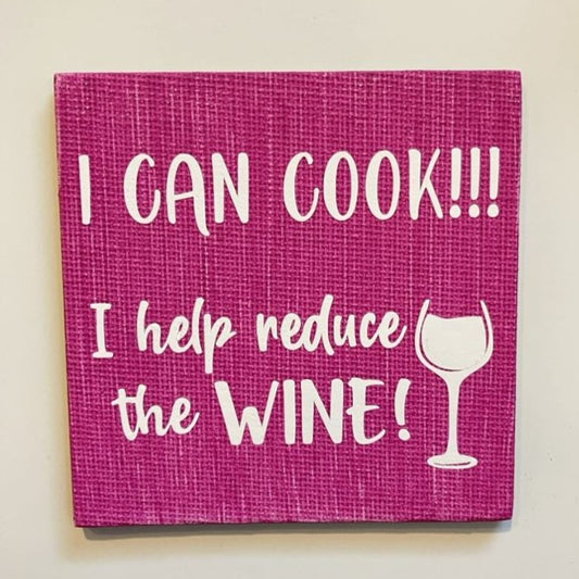 I help reduce wine magnet, 3" square