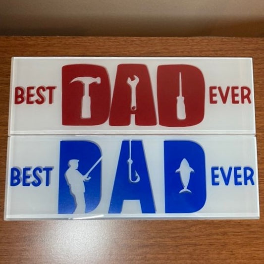 Best DAD Ever, Glass Tiles, Multiple Options