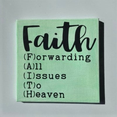 FAITH, 4" Canvas Magnet