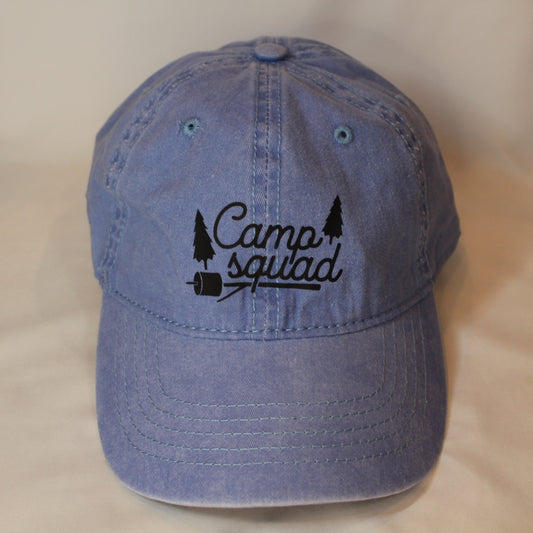 camp squad baseball cap, light blue