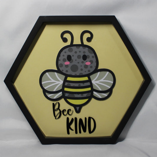 Bee Kind- Layered Wall Art, Multiple Colors Available