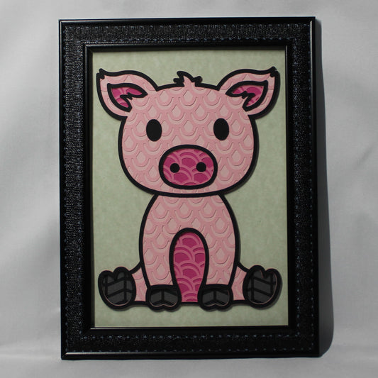 pig, layered art