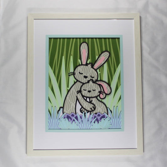 Snuggle Bunny Layered Art
