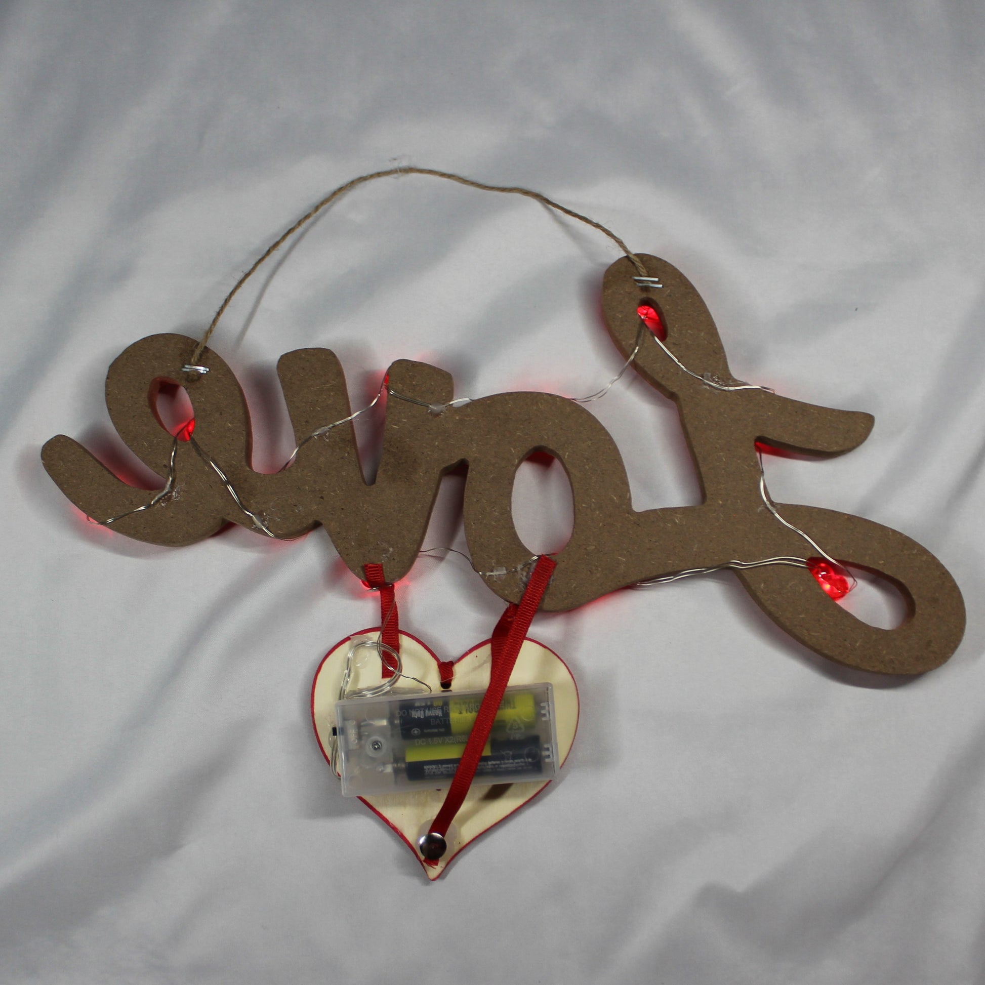 Love Sign with Lights Back