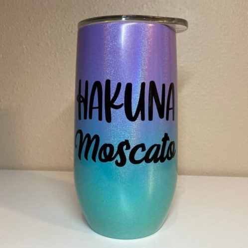 Insulated Stainless Steel Tumblers With Lids, Hakuna Moscato