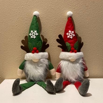 Large Personalized Christmas Gnomes with antlers, Multiple Options Available