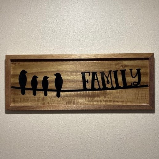 Family, Wall Sign with Birds