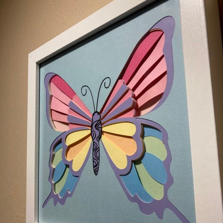 Butterfly Layered Shadowbox, angle