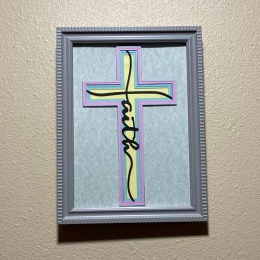 Faith Cross - Layered Art, Multiple Options