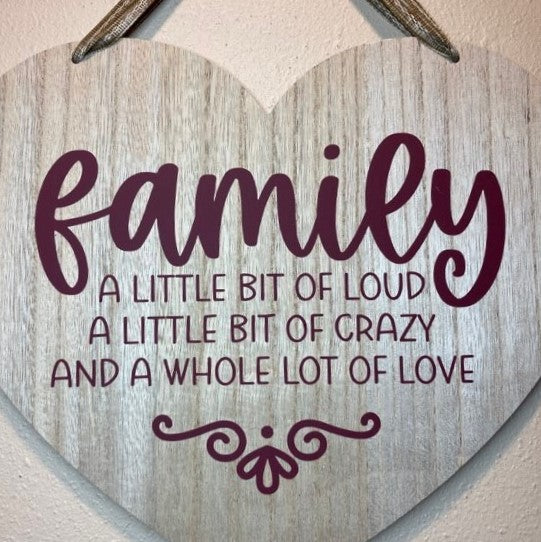 Family, Heart Shaped Sign, Close up