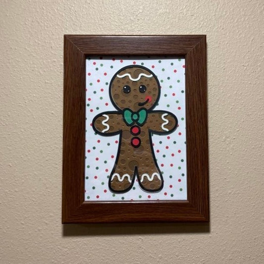 Gingerbread Man - 5" x 7" Layered Art