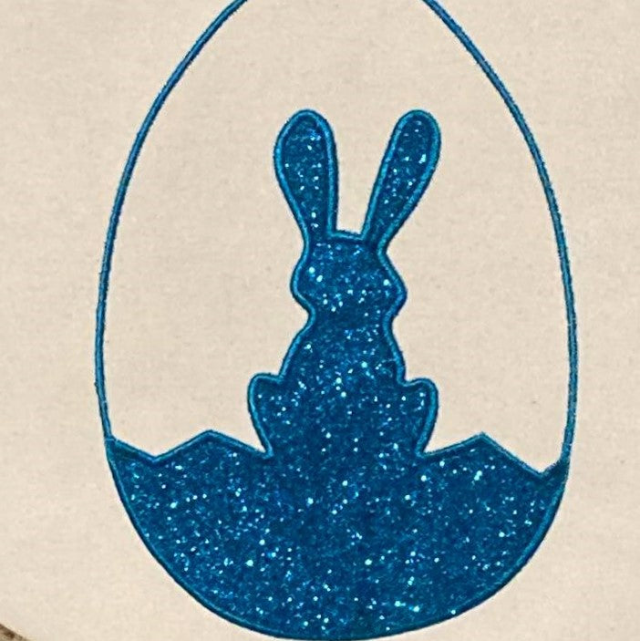 Personalized Easter Baskets, Glitter Blue
