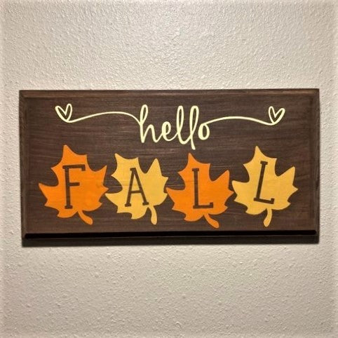 Hello Fall Sign, Wood
