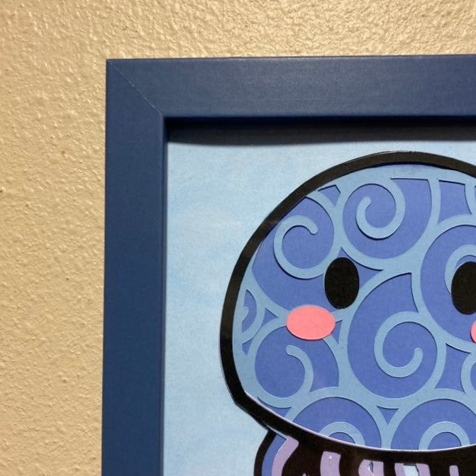 Jellyfish, Layered Art, frame corner