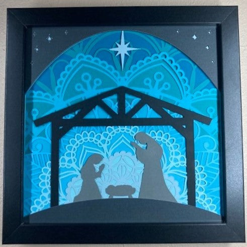 Nativity, Layered Art Shadow Box