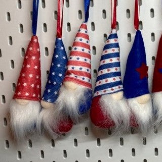 Hanging Plush Patriotic Gnomes