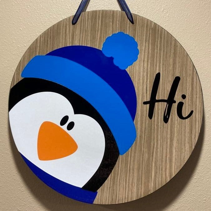 Penguin, Large Hanging Plate, close up