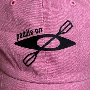 Kayak Paddle On Baseball Cap, Multiple Colors Available, bright pink