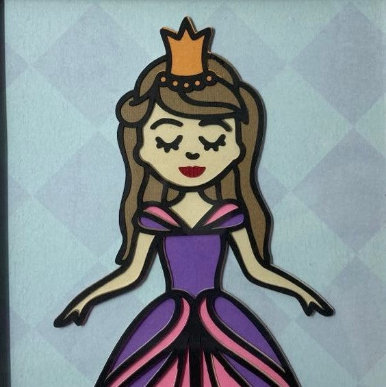 princess layered art, close up