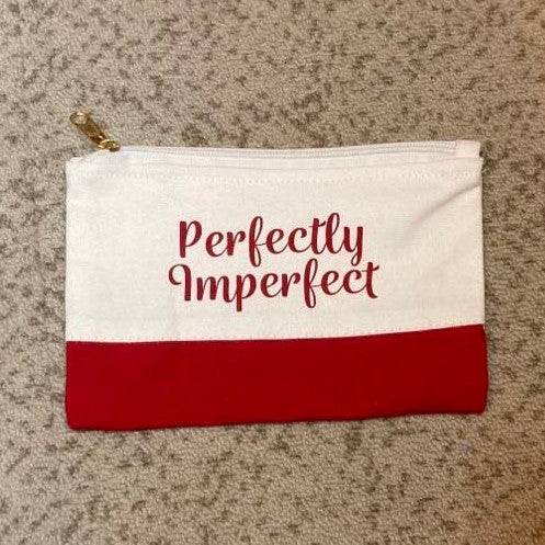 cute lined zipper pouches, red, Perfectly Imperfect