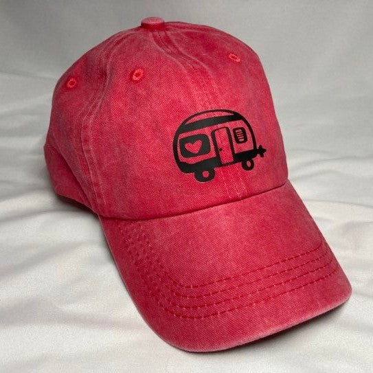 Retro Camper Baseball Cap, Multiple Colors Available