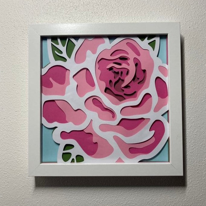 Rose Shadow Box, Multiple Colors Available