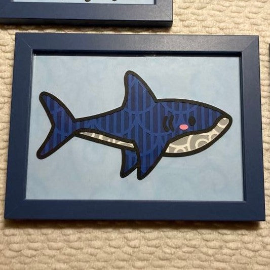 Shark, Layered Art, close up