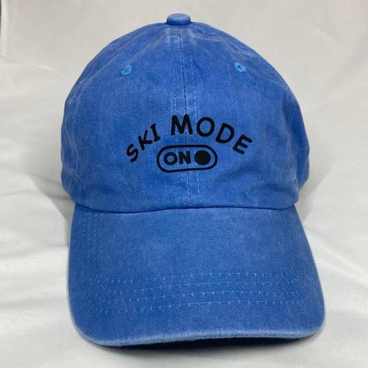 Ski Mode On Baseball Cap, Multiple Colors Available, Blue