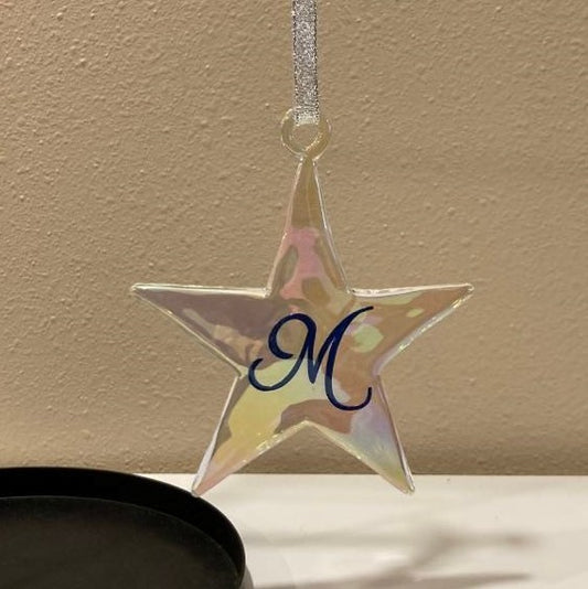 Personalized Iridescent Star Ornament