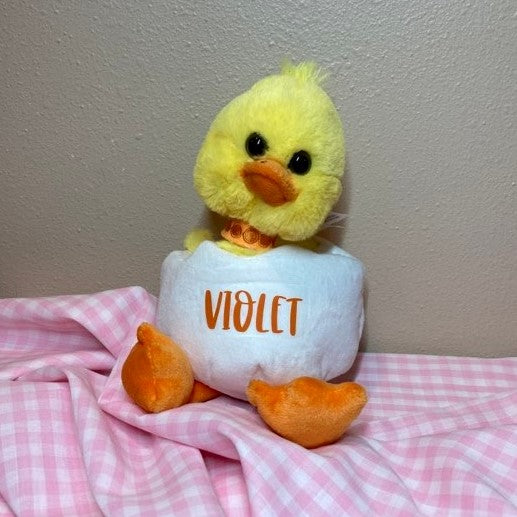 Personalized Plush Duck in Shell